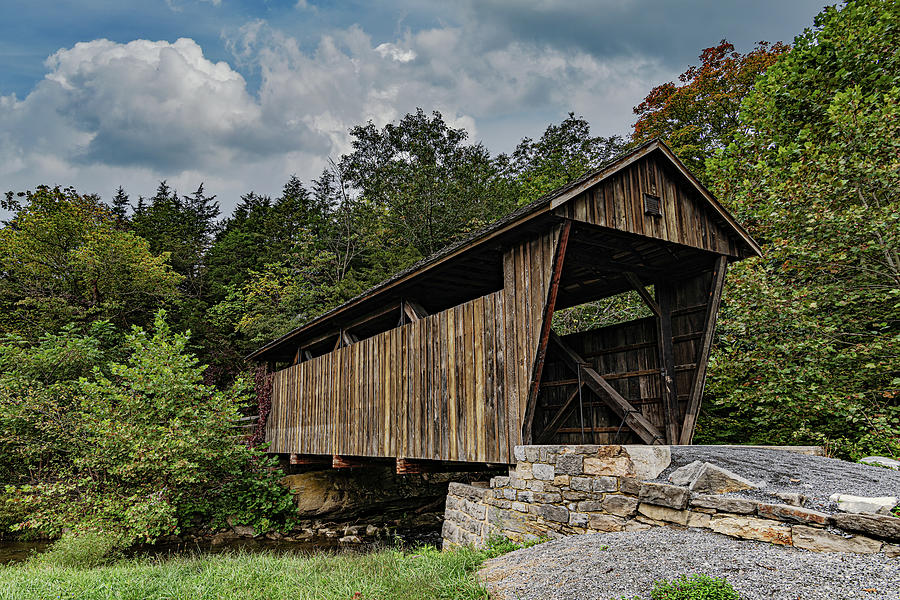 Indian Creek Covered Bridge Photograph by Bob Bell