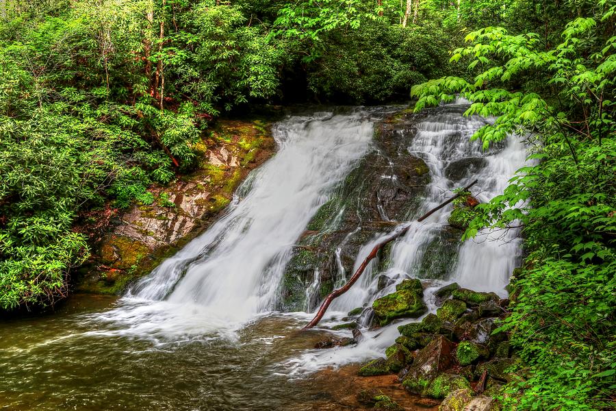 Indian Creek Falls In the Great Smoky Mountains National Park At Deep Creek Photograph by Carol Montoya