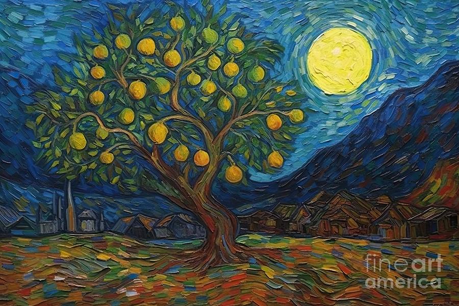 Indian Fig Tree Painting by N Akkash Fine Art America