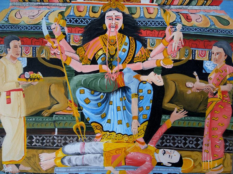 Indian Goddess Painting Painting By Ashish Nautiyal Fine Art America