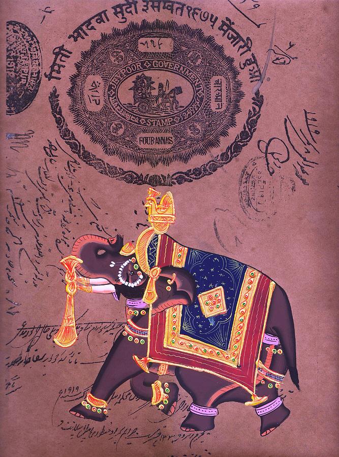 Indian Handmade painting artwork artist royal elephant India Painting ...