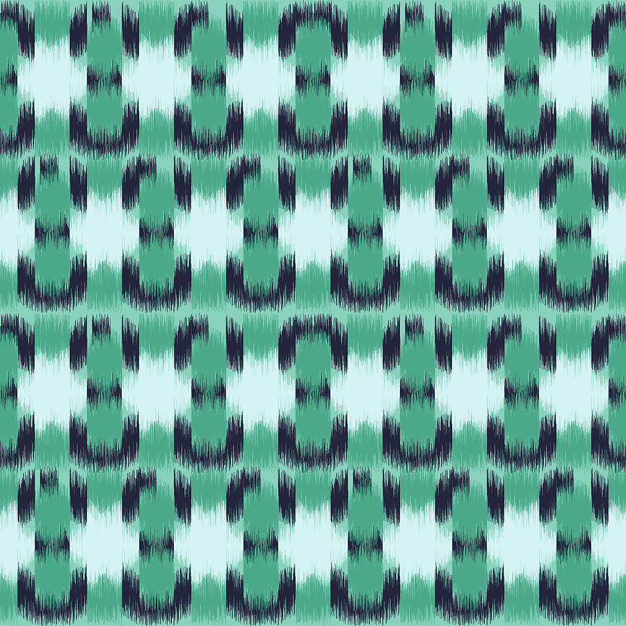 Indian Ikat Pattern - 01 Digital Art
