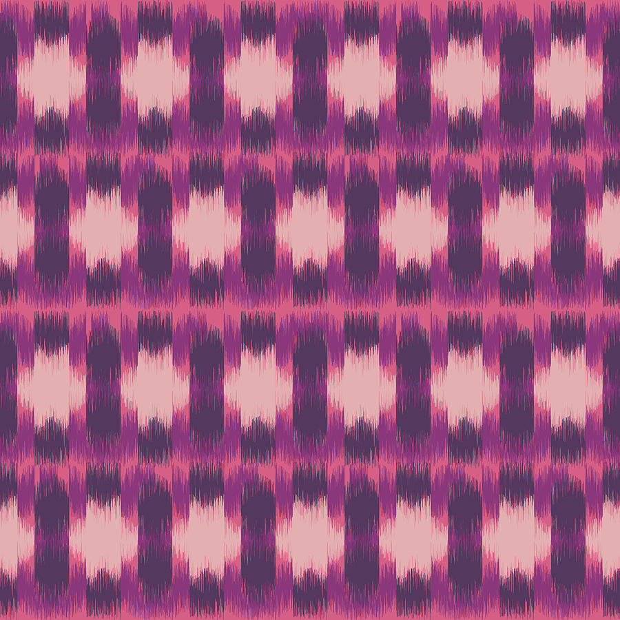 Indian Ikat Pattern - 02 Digital Art