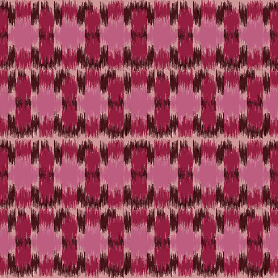 Indian Ikat Pattern - 03 Digital Art