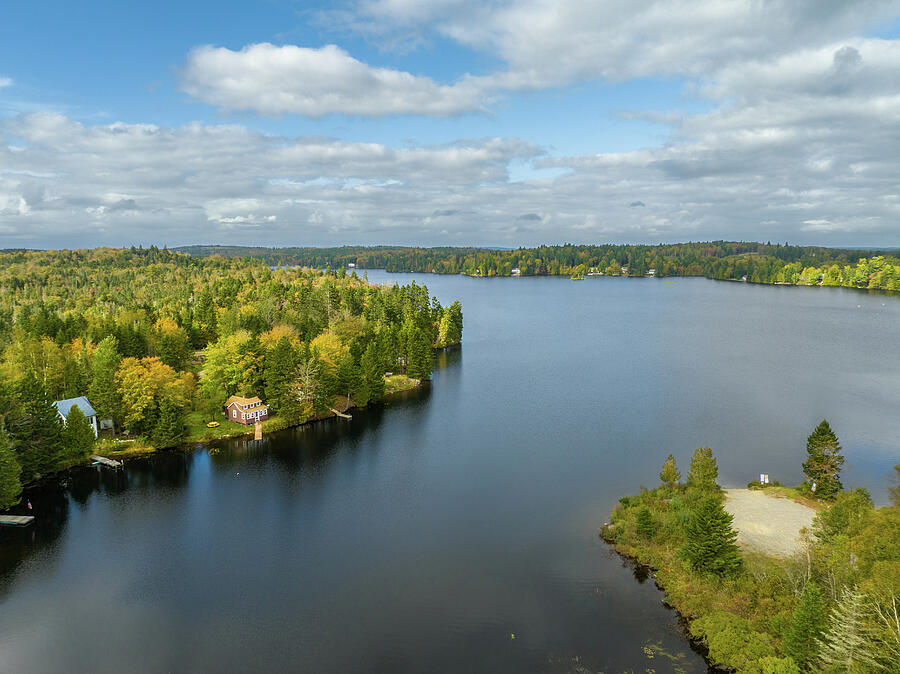 Indian Lake, Whiting Maine Fall Foliage 1 Photograph by Ryan Malagara ...