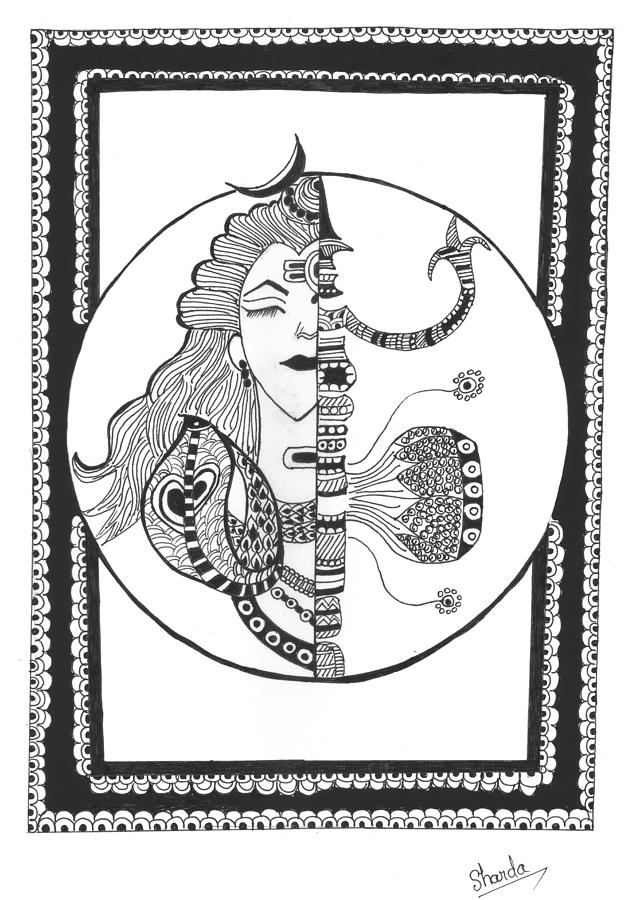 Brilliant Pencil Sketch Of Lord Shiva - Desi Painters