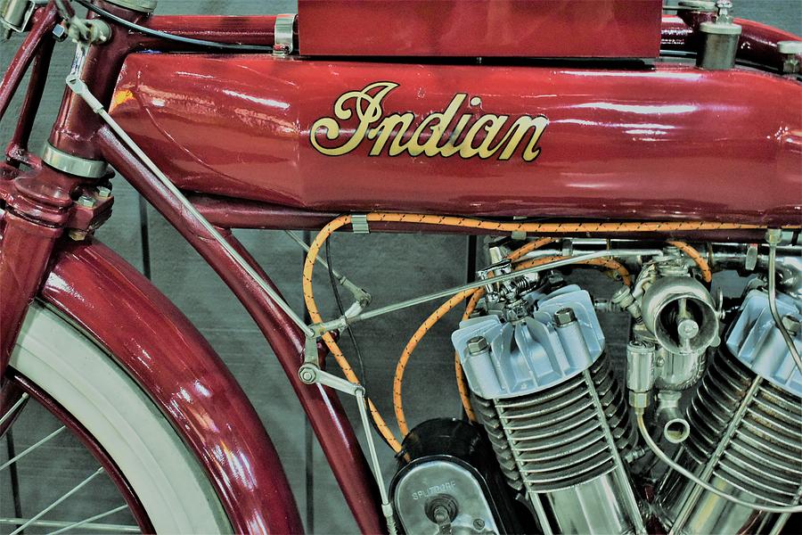 Indian Motorcycle Photograph By Karen Largent - Fine Art America