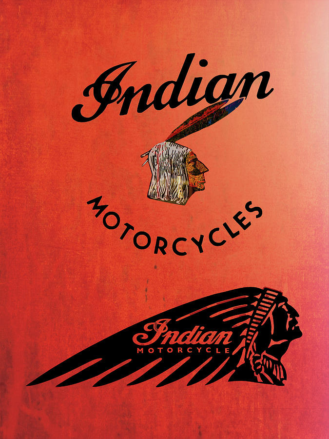 Indian Motorcycle On Red Poster Photograph by Nick Gray - Fine Art America