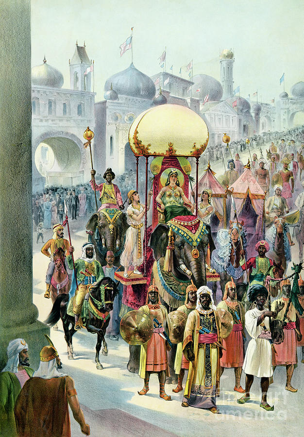 INDIAN PARADE, c1900 Drawing by Granger