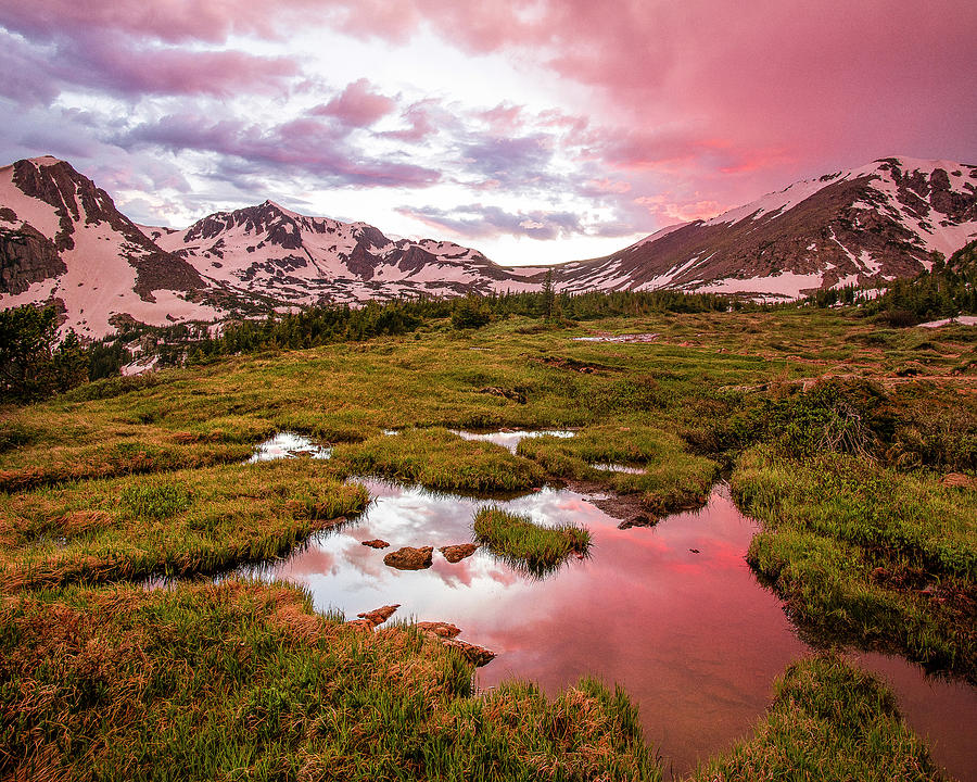 Indian Peaks Pastel Photograph by Aaron Spong