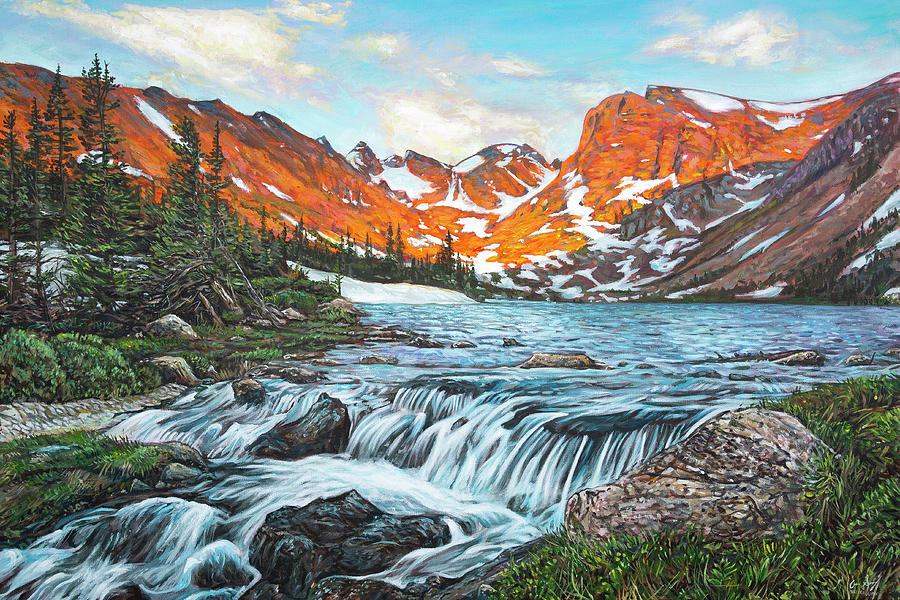 Indian Peaks Wilderness Painting by Aaron Spong