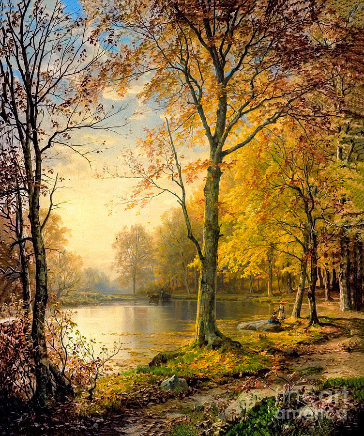 Indian Summer by William Trost Richards Photograph by Carlos Diaz