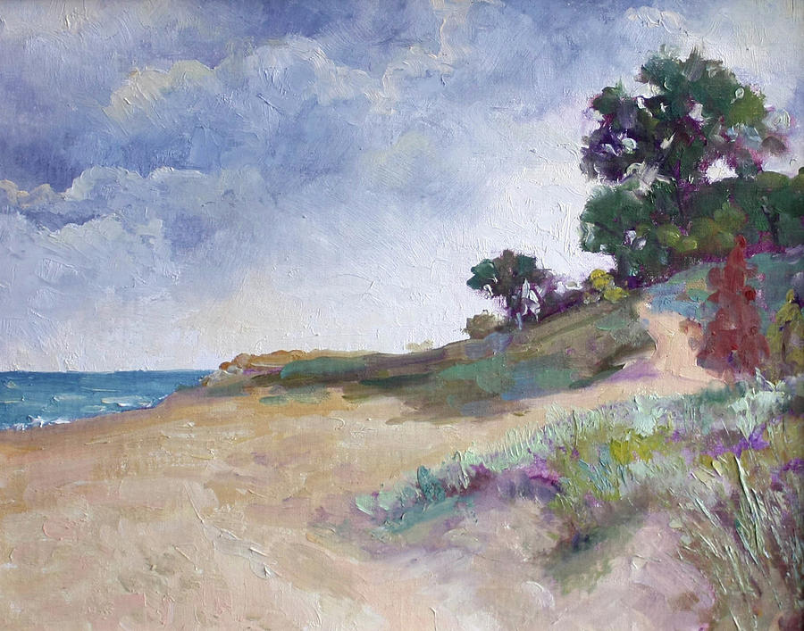 Indiana Dunes Painting by Nora Sallows