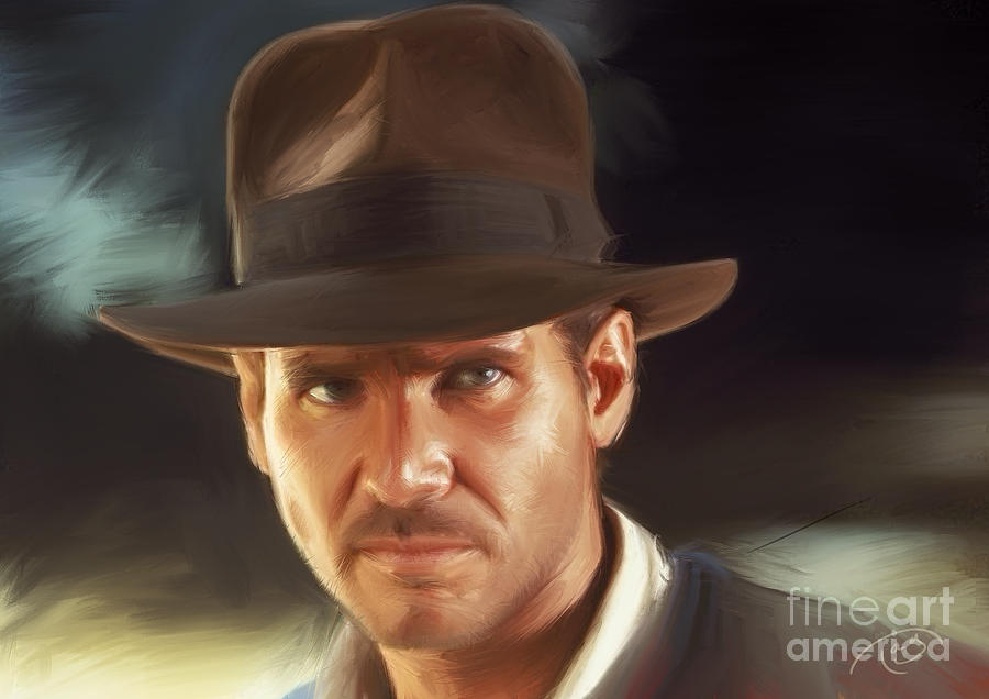 Indiana Jones Sketch Painting by Paul Tag