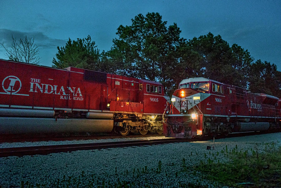 Indiana Railroad 9004 Passing 9005 At Switz City In Photograph