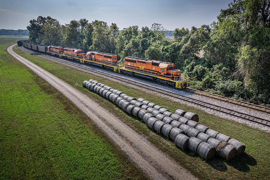 Indiana Southern Railroad northbound at Washington Township Indiana Photograph by Jim Pearson