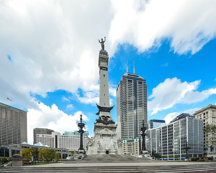 Indiana States Soldiers and Sailors Monument on Monument Circle, Indiana, USA Photograph by Smartshots International