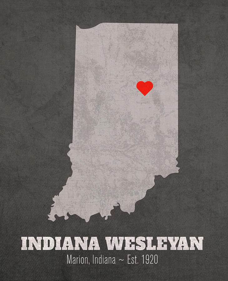 Indiana Wesleyan University Marion Indiana Founded Date Heart Map Mixed ...