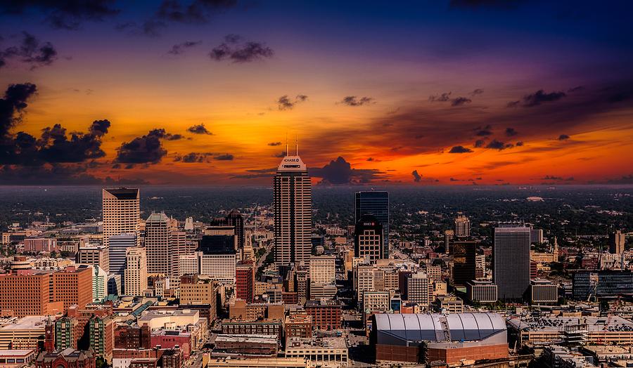 Indianapolis At Sunset Photograph by Mountain Dreams