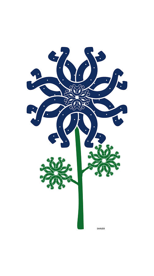 Indianapolis Colts - NFL Football Team Logo Flower Art Digital Art by Steven Shaver
