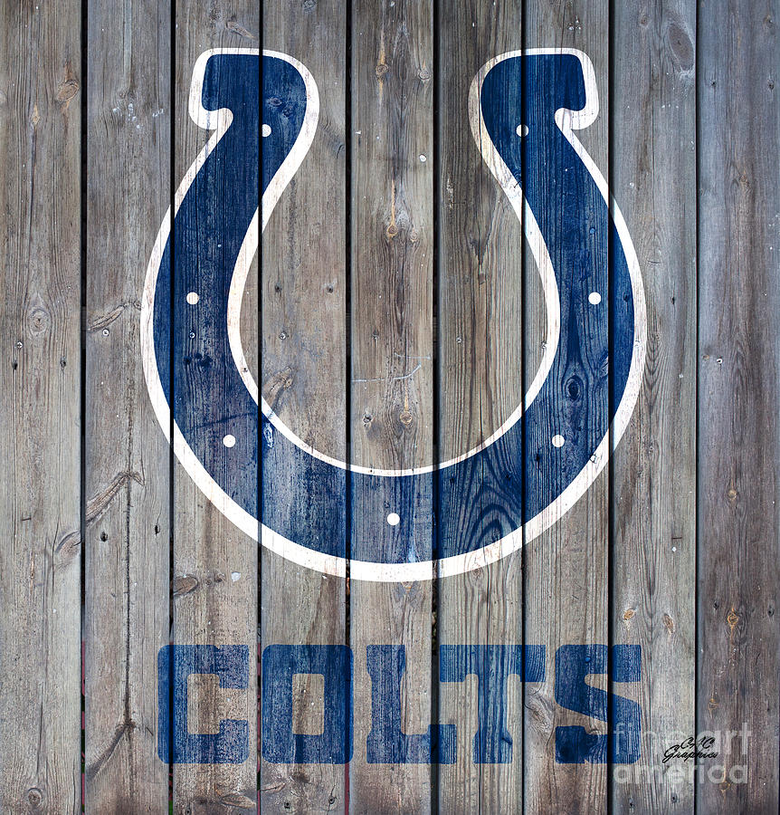 Indianapolis Colts Wood Art 2 Digital Art by CAC Graphics