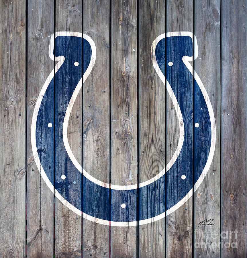 Indianapolis Colts Wood Art Digital Art by CAC Graphics