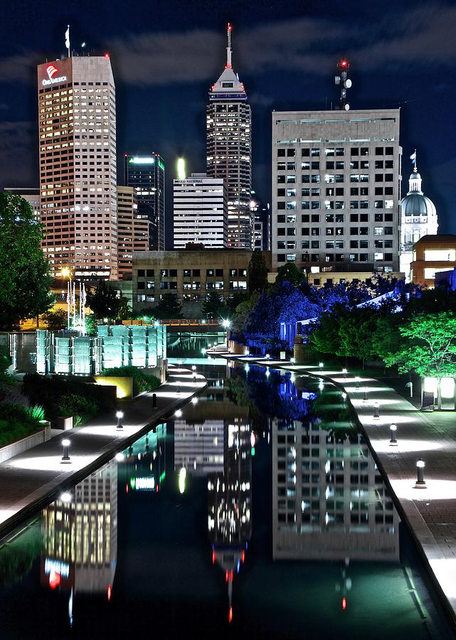 Indianapolis Nights on the Canal Photograph by Frozen in Time Fine Art Photography