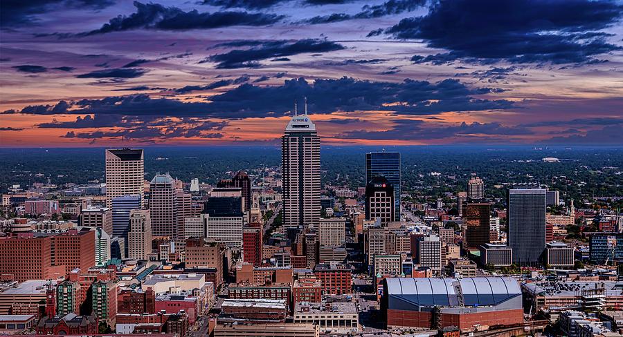 Indianapolis Skyline at Sunset Photograph by Mountain Dreams