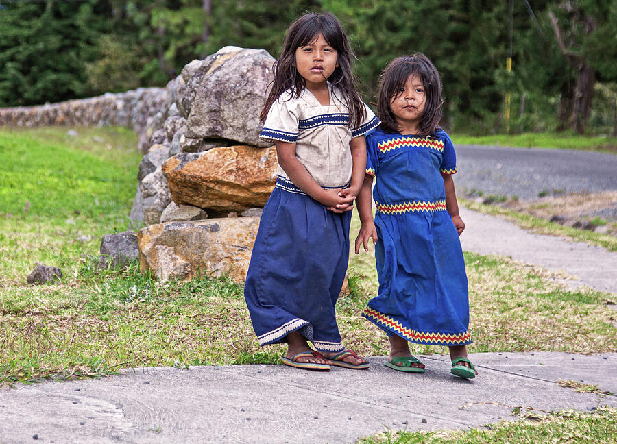 Indigenous Panamanian girls in Boquete, Panama Photograph by Tatiana Travelways