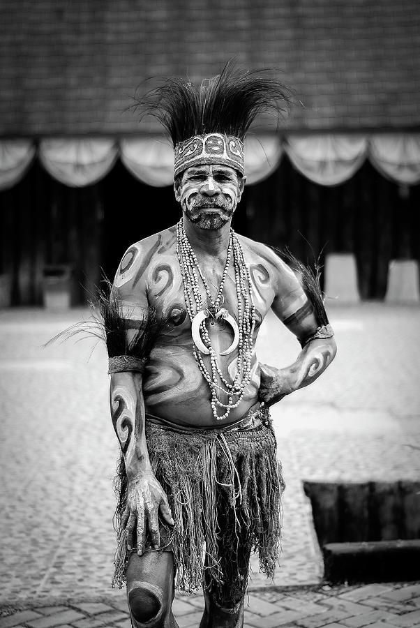 Indigenous Warrior From Papua Photograph By Ryan Wijaya Pixels