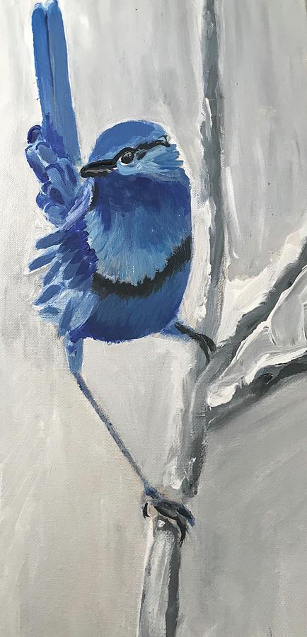 Bluebird Painting - Indigo Bluebird by Barbara Szlanic