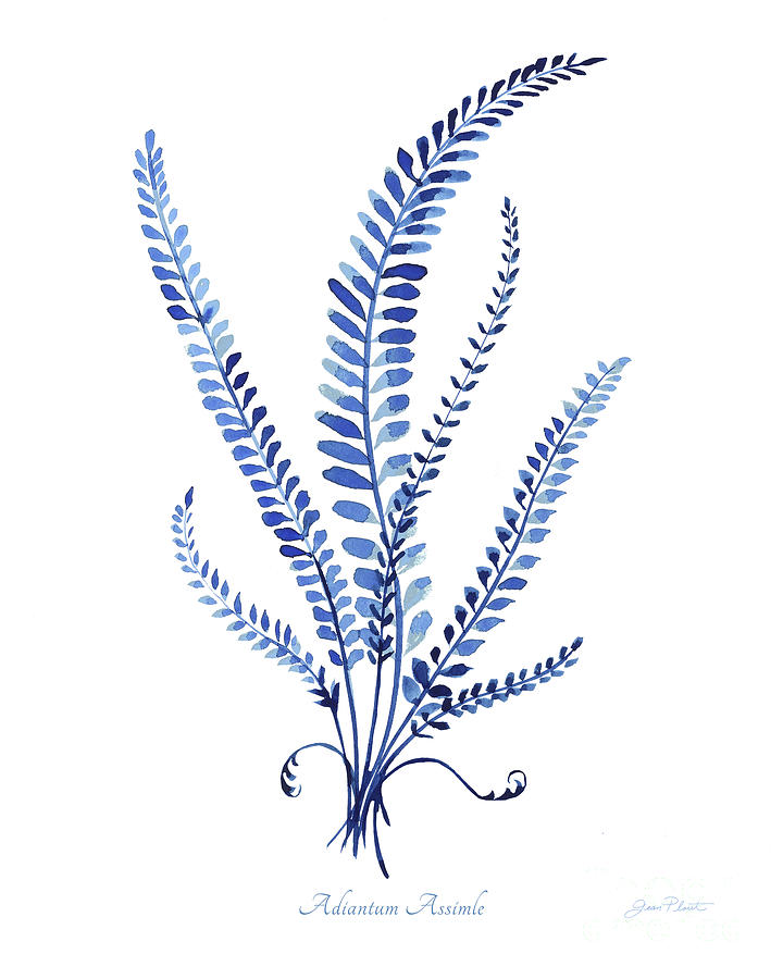 Indigo Botanical 5 Painting by Jean Plout
