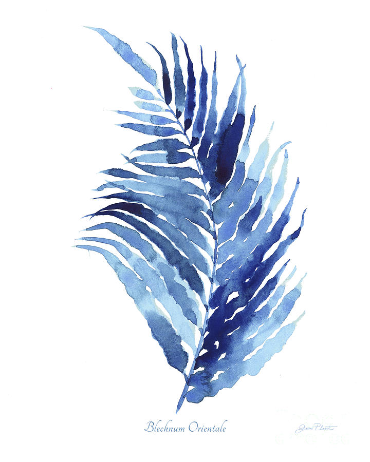 Indigo Botanical 7 Painting by Jean Plout