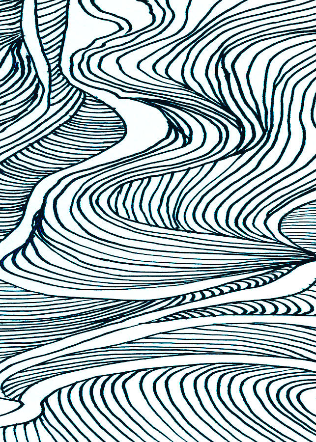 Indigo Flow Drawing by Minor Details