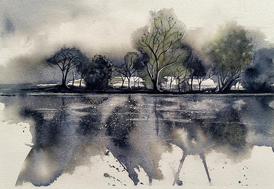 Indigo Lake Painting by Layne Hardcastle Fine Art America