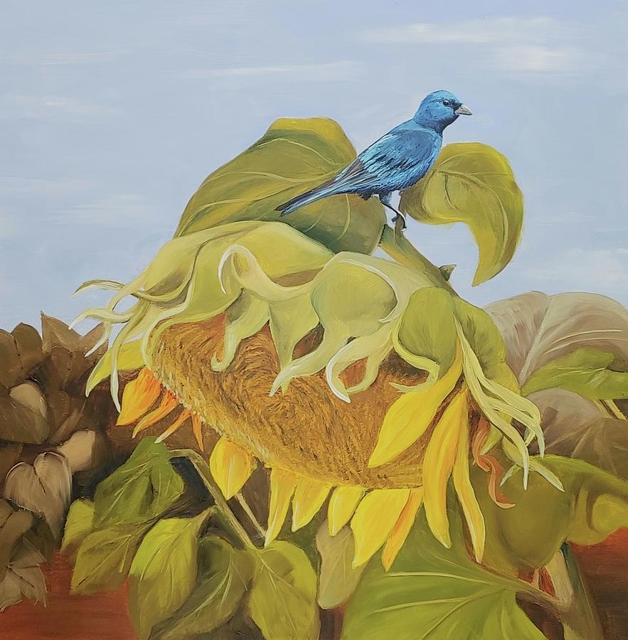 Indigo Perch Painting by Connie Rish