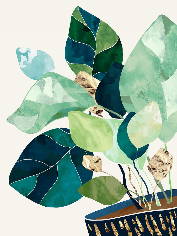 Nature Digital Art - Indigo Plant II by Spacefrog Designs