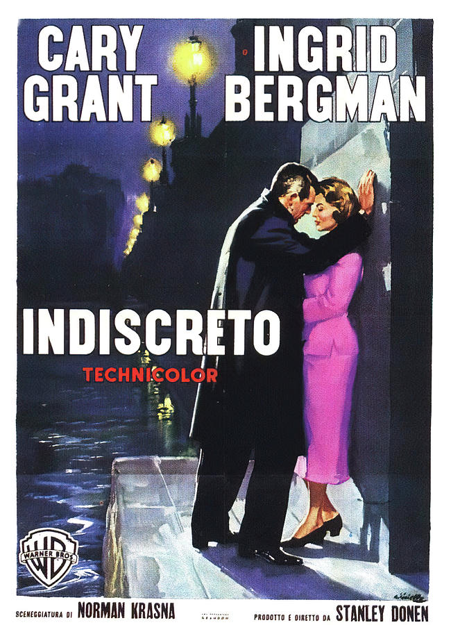 Indiscreet, with Cary Grant and Ingrid Bergman, 1958 Mixed Media by Movie World Posters
