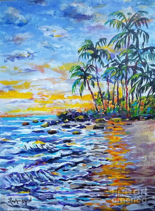 Indonesian Sunset Painting by Lou Ann Bagnall