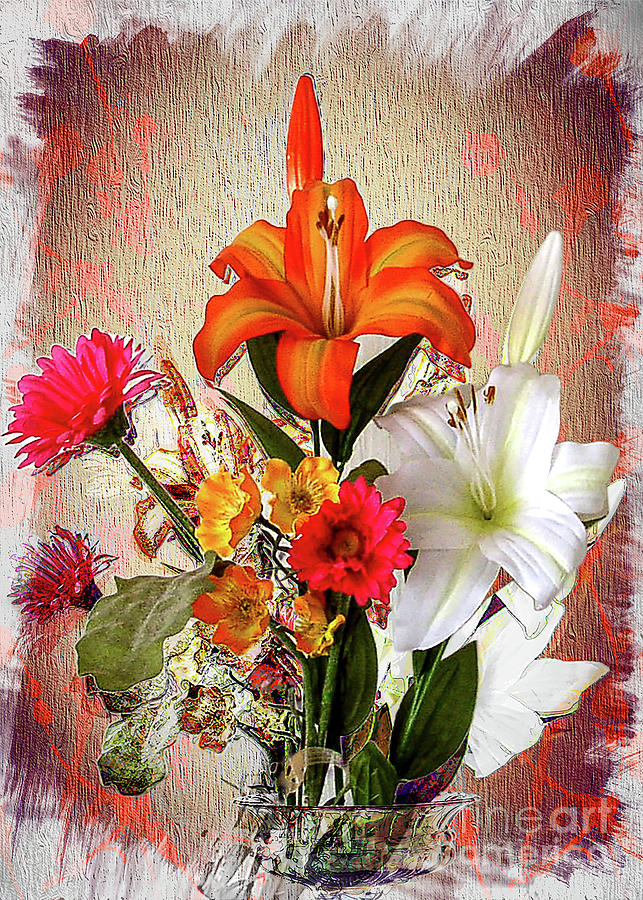 Indoor Flower Arrangement Digital Art by Anthony Ellis