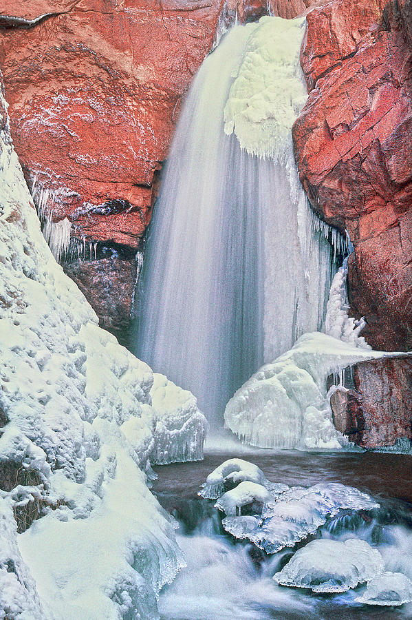 Indurated Water, Rainbow Falls, El Paso County, Colorado Photograph by Bijan Pirnia