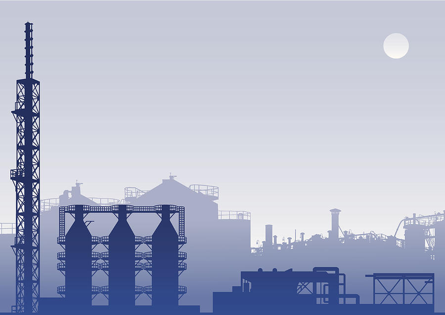 Industrial Background Drawing by Touring
