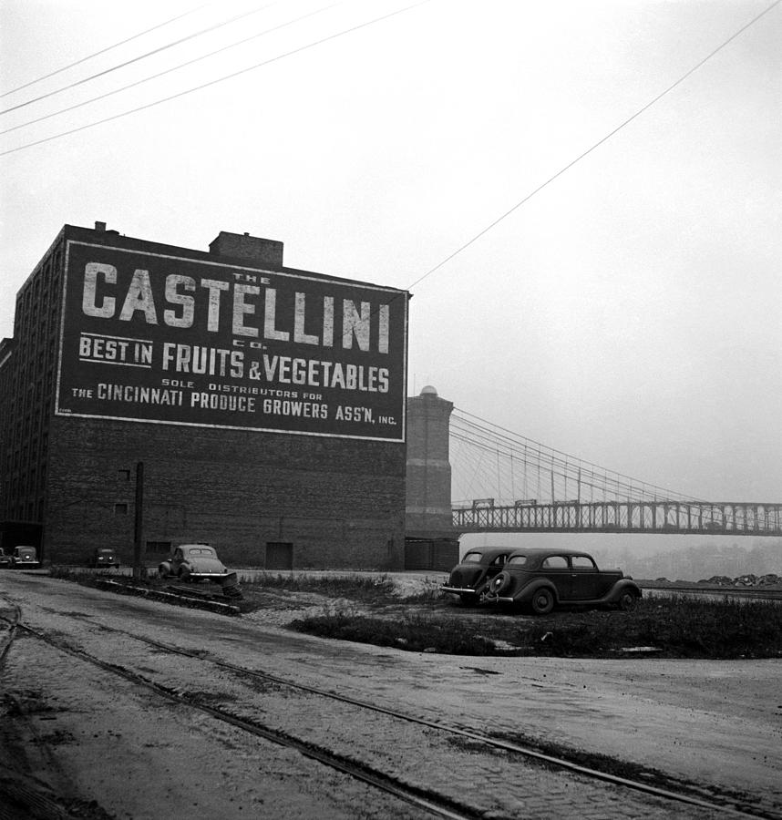 Industrial Building In Cincinnati - Great Depression - Annemarie Schwarzenbach 1938 Photograph by War Is Hell Store