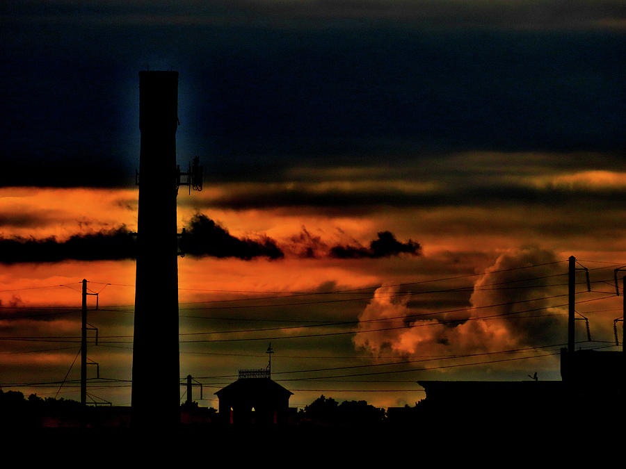 Industrial Landscape at Sundown Photograph by Linda Stern