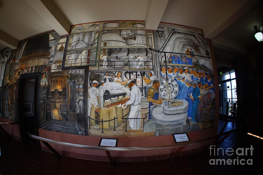 Industries of California - 2 Photograph by Tony Enjoying the Historic Coit Tower Murals