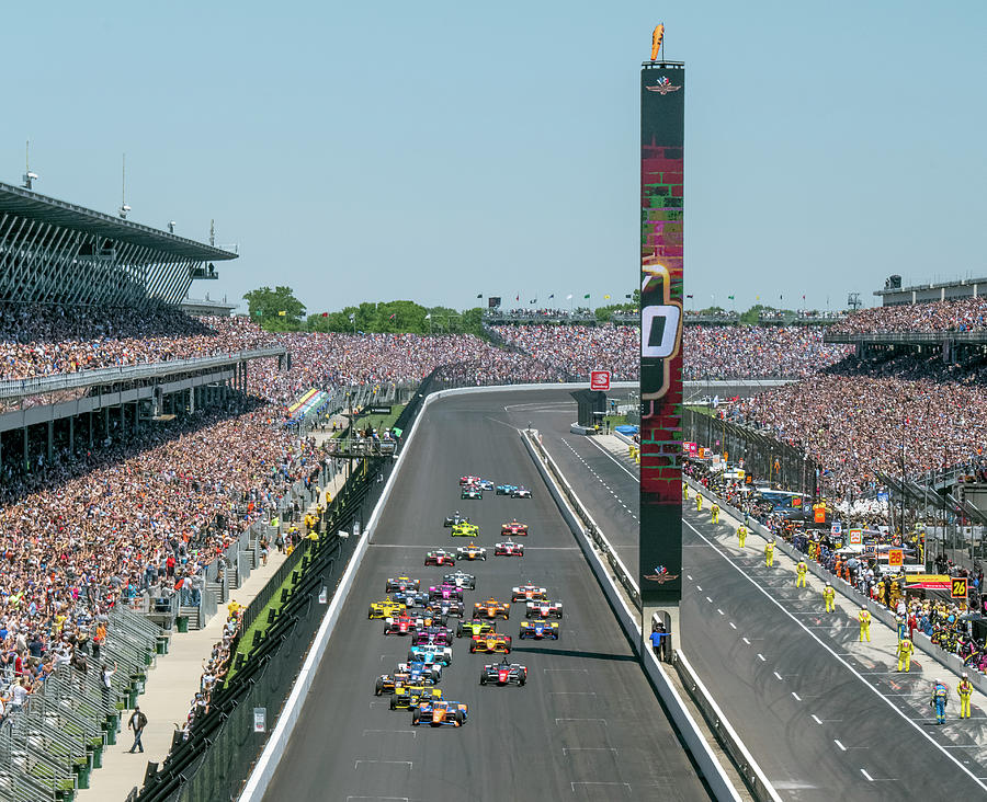 Indy 500 start 2021 Photograph by Richard Bryant - Fine Art America