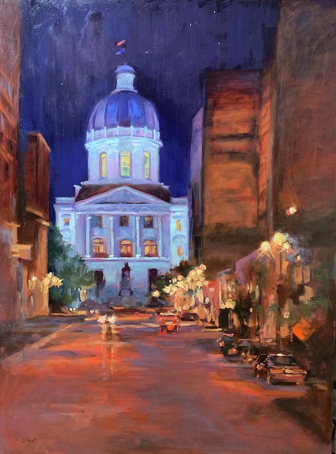 Indianapolis Painting - Indy Government by Donna Shortt