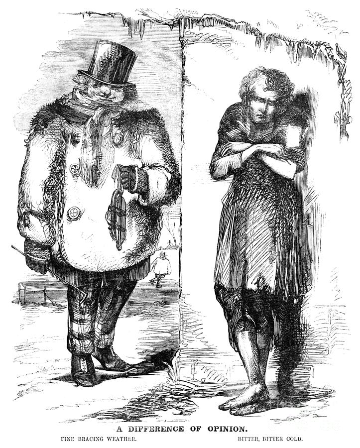 Inequality Cartoon, 1859 Drawing by Granger
