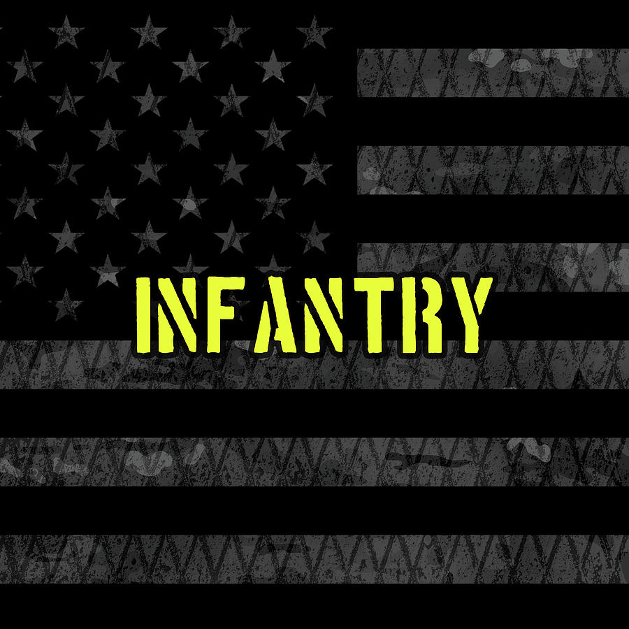 Infantry Subdued American Flag Digital Art by Jared Davies | Fine Art ...