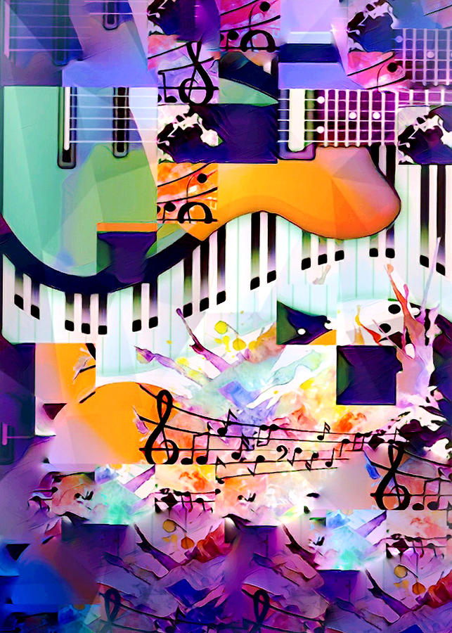 Infectious melody graffiti abstract Digital Art by Silver Pixie